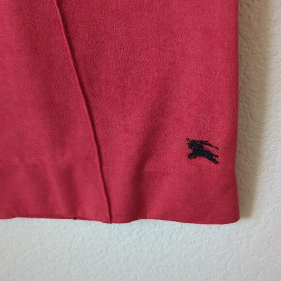 Vintage 80s 70s Burberry Terry Cloth Velour Red Track Pants Size 34x31 Sweatpant - Picture 4 of 9